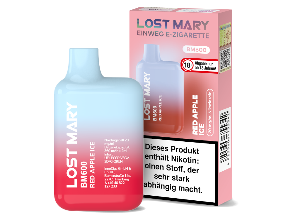 Lost Mary BM600 Einweg E-Zigarette 20mg/ml Blaubeere