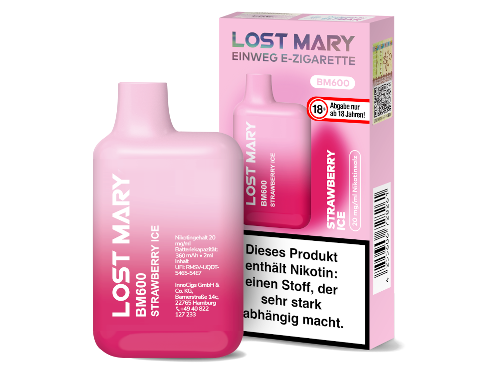 Lost Mary BM600 Einweg E-Zigarette 20mg/ml Blaubeere