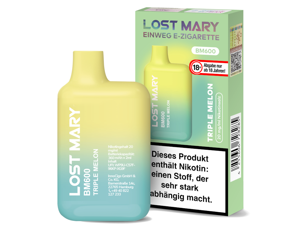 Lost Mary BM600 Einweg E-Zigarette 20mg/ml Blaubeere