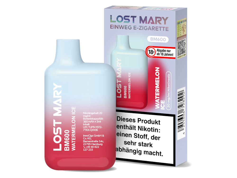 Lost Mary BM600 Einweg E-Zigarette 20mg/ml Blaubeere
