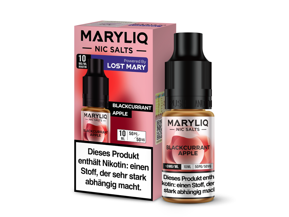 MARYLIQ Nikotinsalz Liquid Blackcurrant Apple Fruchtig Frisch