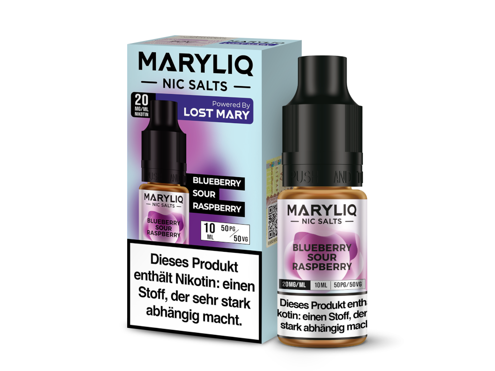 MARYLIQ Nikotinsalz Liquid Blaubeere Himbeere Genuss