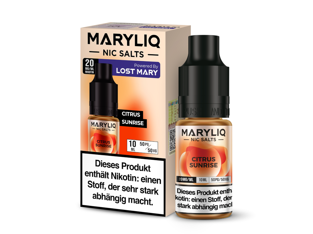 MARYLIQ - Nikotinsalz Liquid - Citrus Sunrise Fruchtiger Genuss
