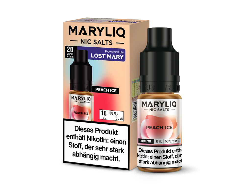 MARYLIQ - Nikotinsalz Liquid - Peach Ice Frische Genuss