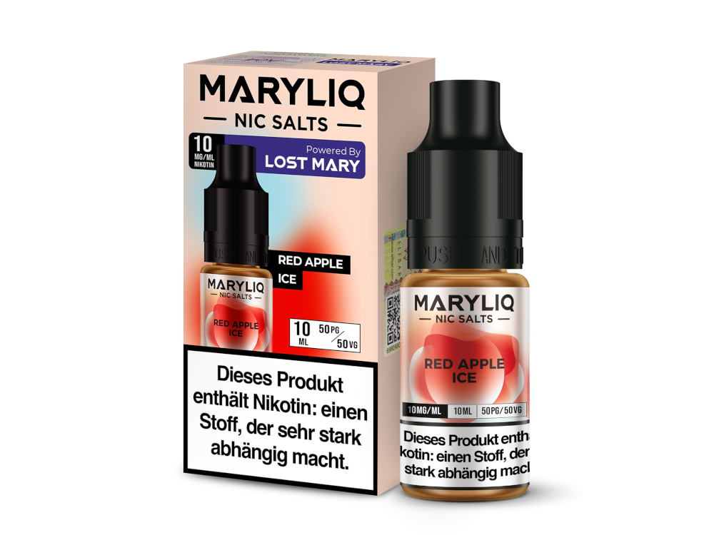 MARYLIQ Nikotinsalz Liquid Red Apple Ice Frischer Genuss