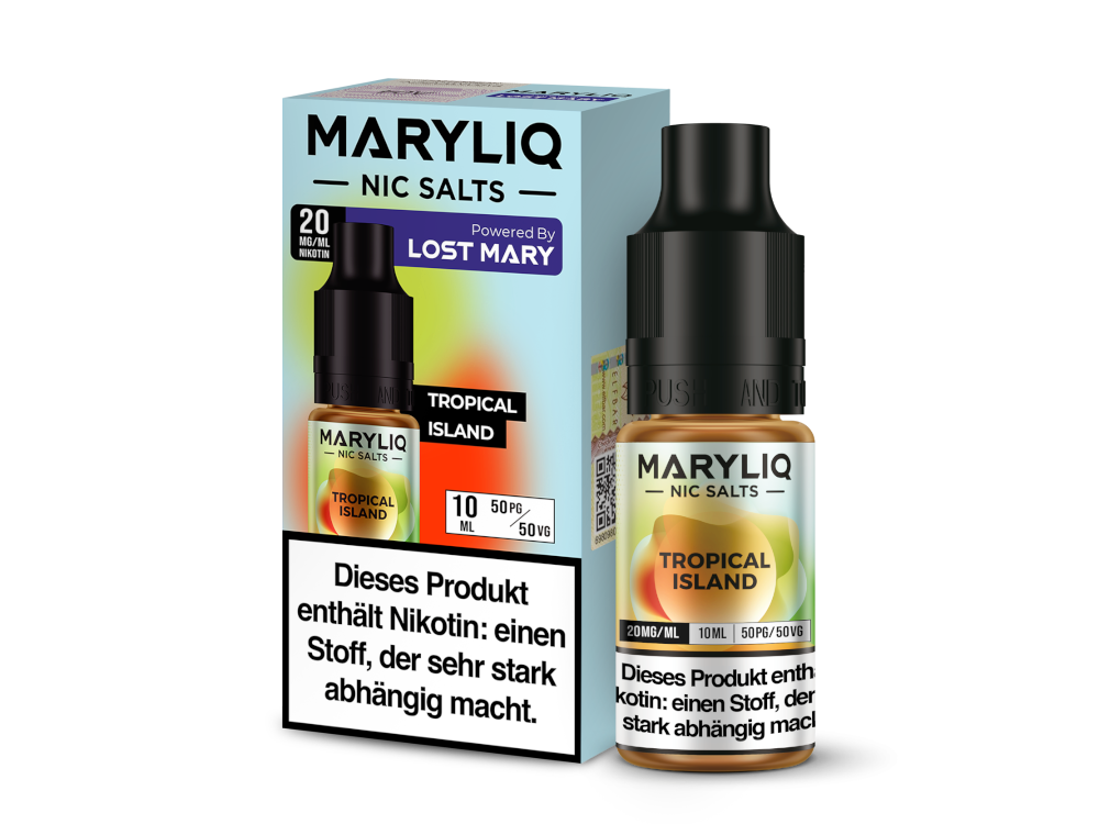 MARYLIQ Nikotinsalz Liquid Tropical Island Fruchtige Dampferfahrung