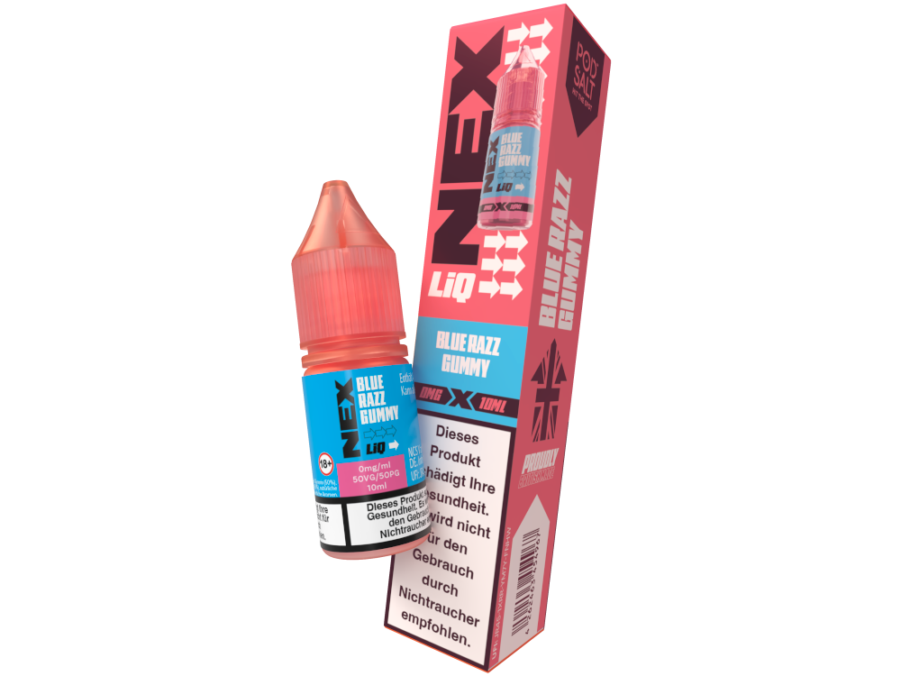Pod Salt - NexLiq - Nikotinsalz Liquid - Blue Razz Gummy Geschmack
