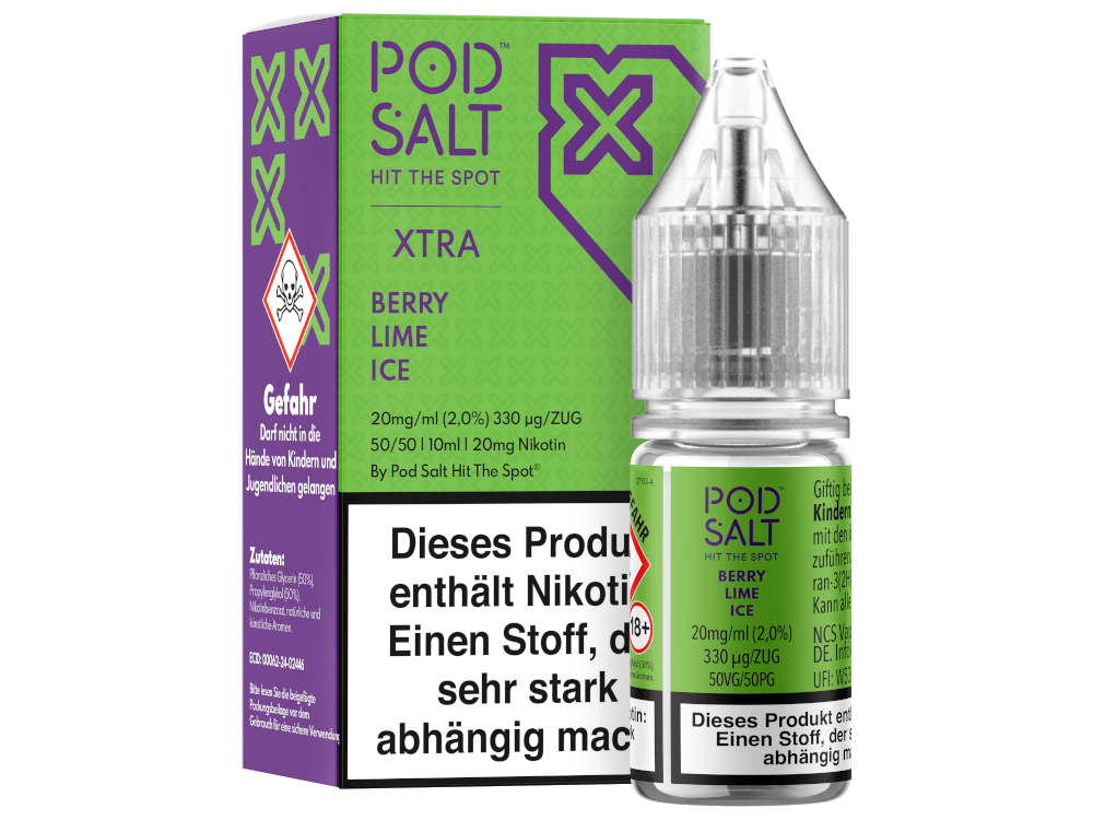 Pod Salt X - Nikotinsalz Liquid Berry Lime Ice Genuss