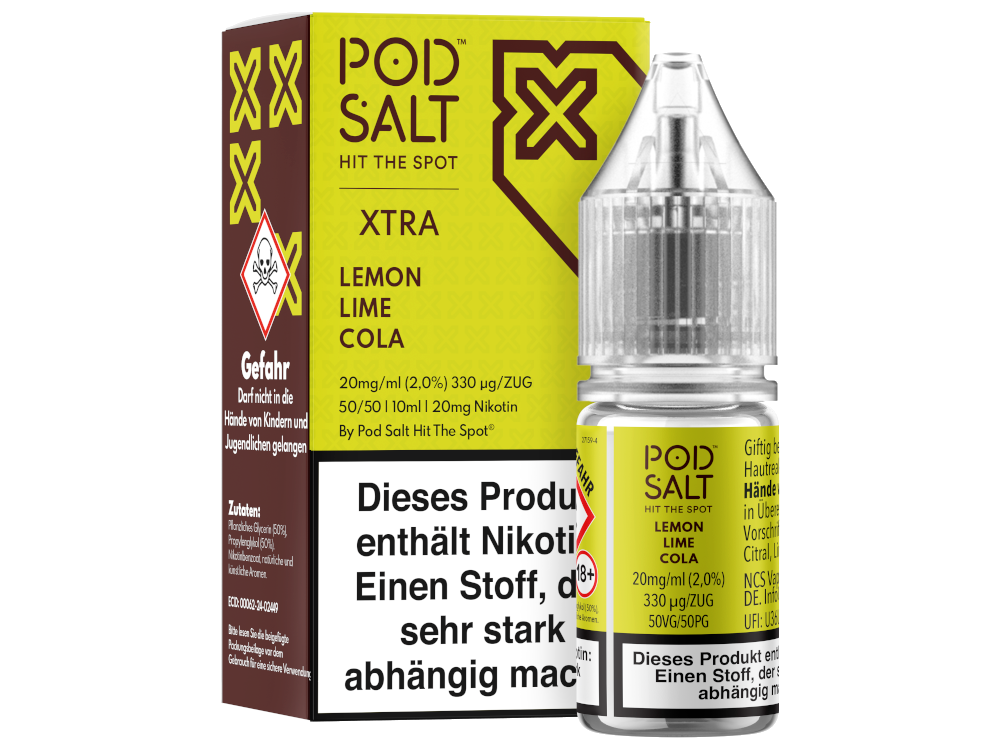 Pod Salt X Nikotinsalz Liquid Lemon Lime Cola Genuss