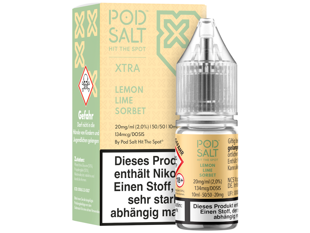 Pod Salt X Nikotinsalz Liquid Lemon Lime Sorbet Geschmack