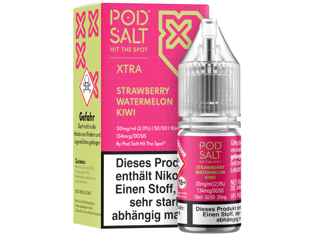 Pod Salt X Nikotinsalz Liquid Erdbeere Wassermelone Kiwi