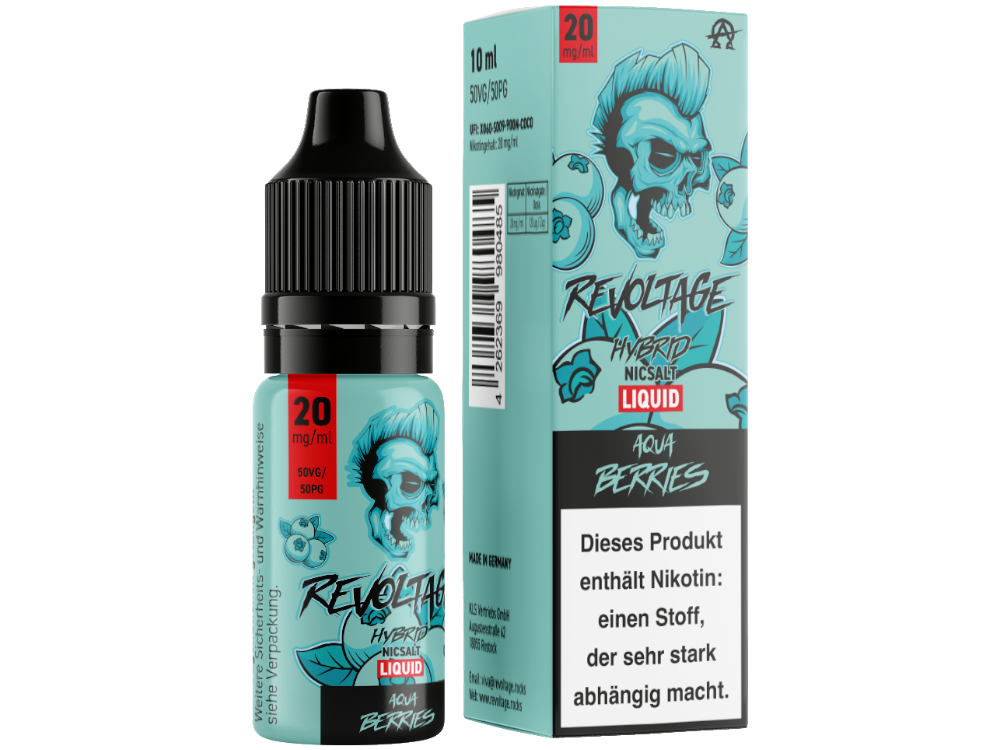 Revoltage Hybrid Nikotinsalz Liquid Aqua Berries Fruchtig Frisch
