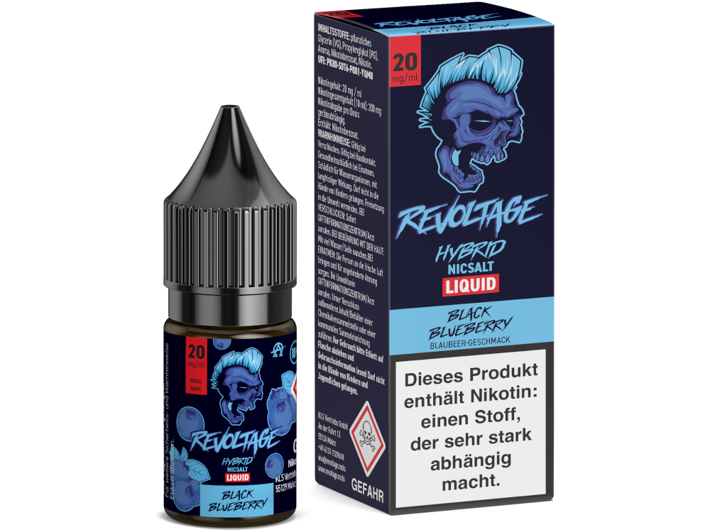 Revoltage Hybrid Nikotinsalz Liquid Black Blueberry Genuss