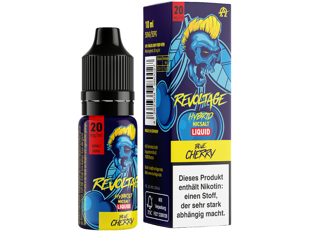 Revoltage - Hybrid Nikotinsalz Liquid - Blue Cherry Genuss