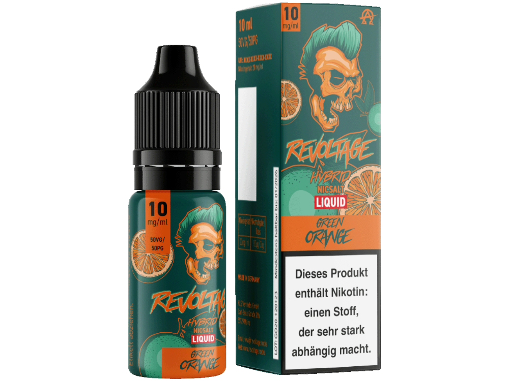 Revoltage Hybrid Nikotinsalz Liquid Green Orange Frischer Genuss