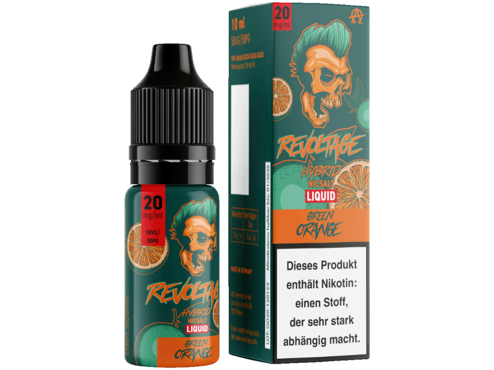 Revoltage Hybrid Nikotinsalz Liquid Green Orange Frischer Genuss