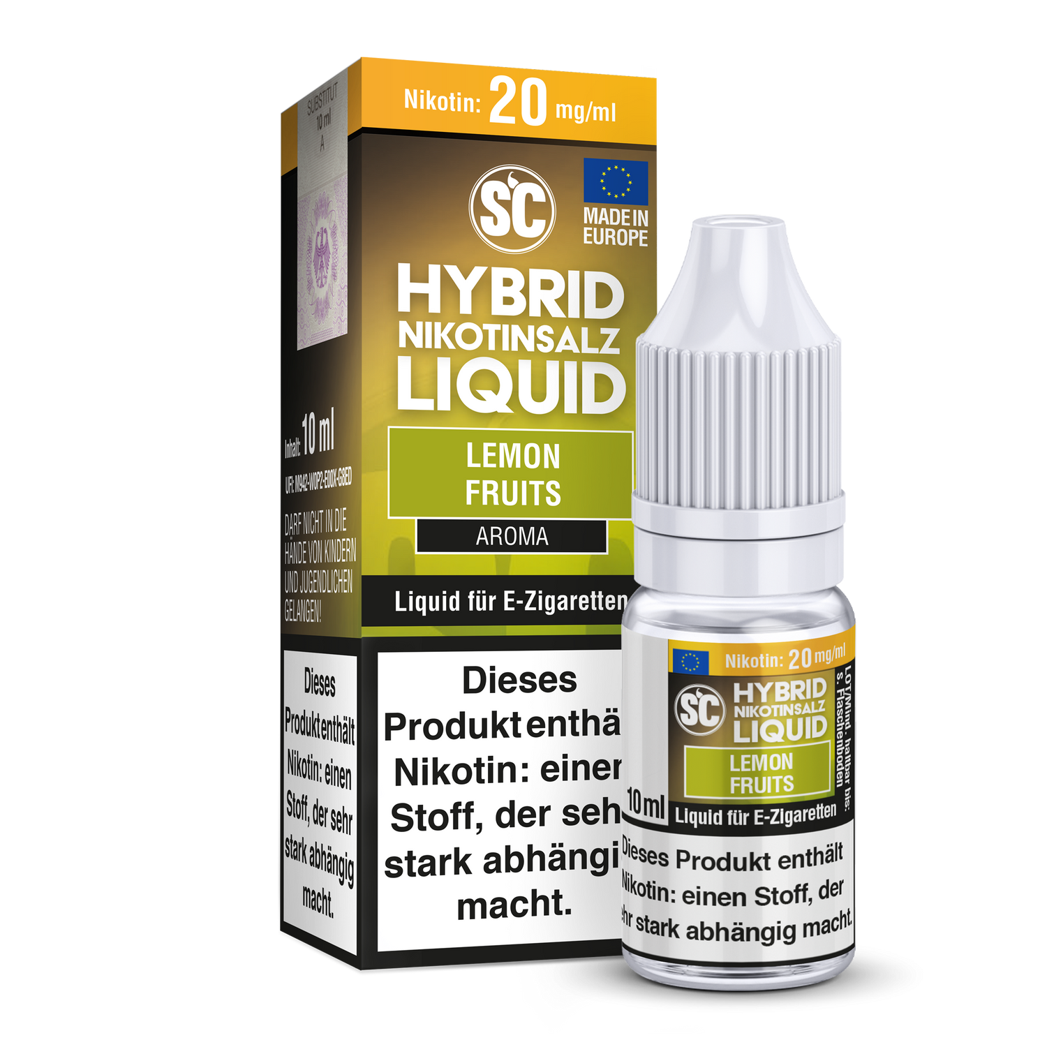 SC - Lemon Fruits - Hybrid Nikotinsalz Liquid Erfrischend Zitrusgeschmack