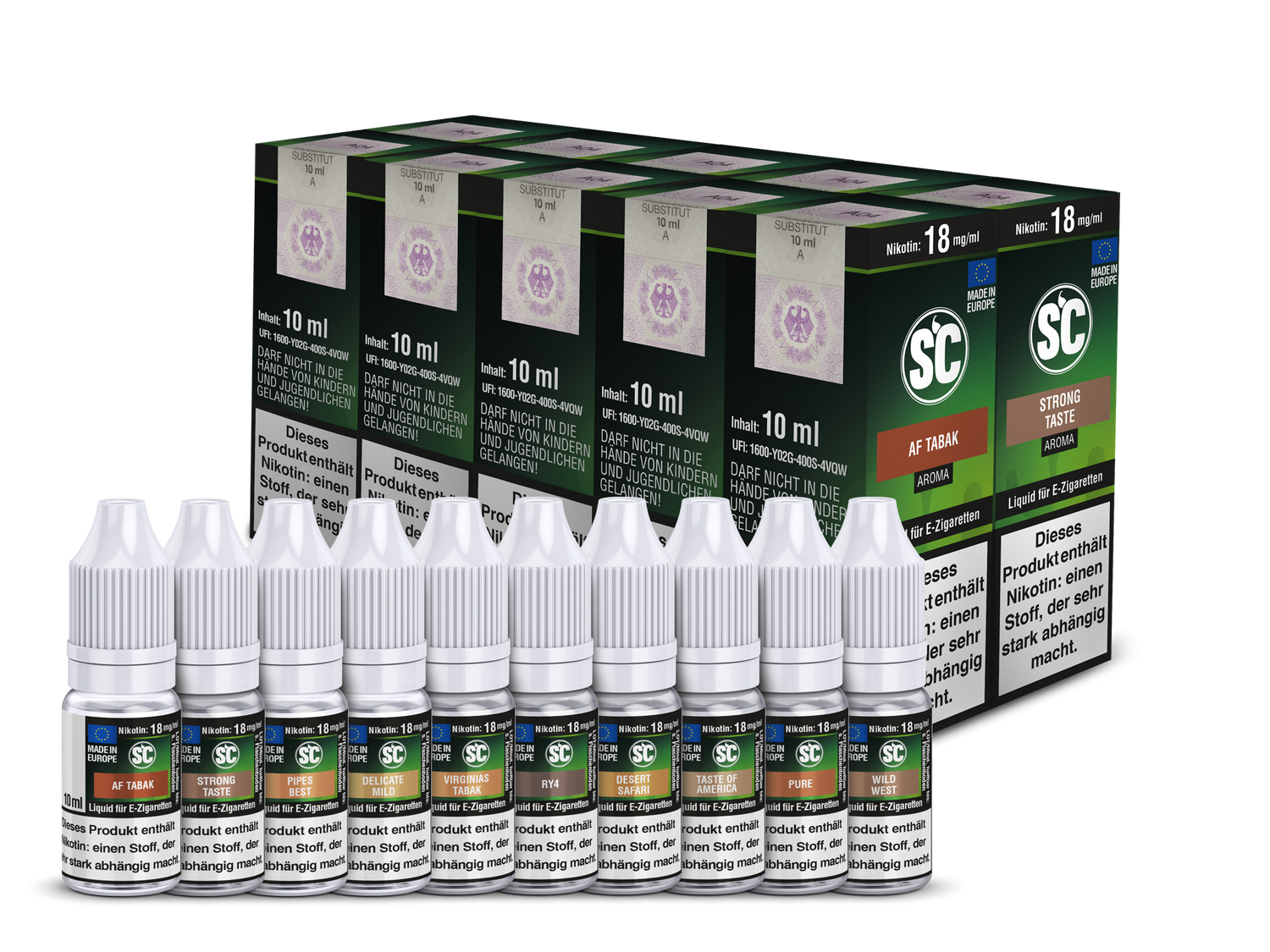 Tobacco Probierbox E-Zigaretten Liquid für Vielfältigen Genuss