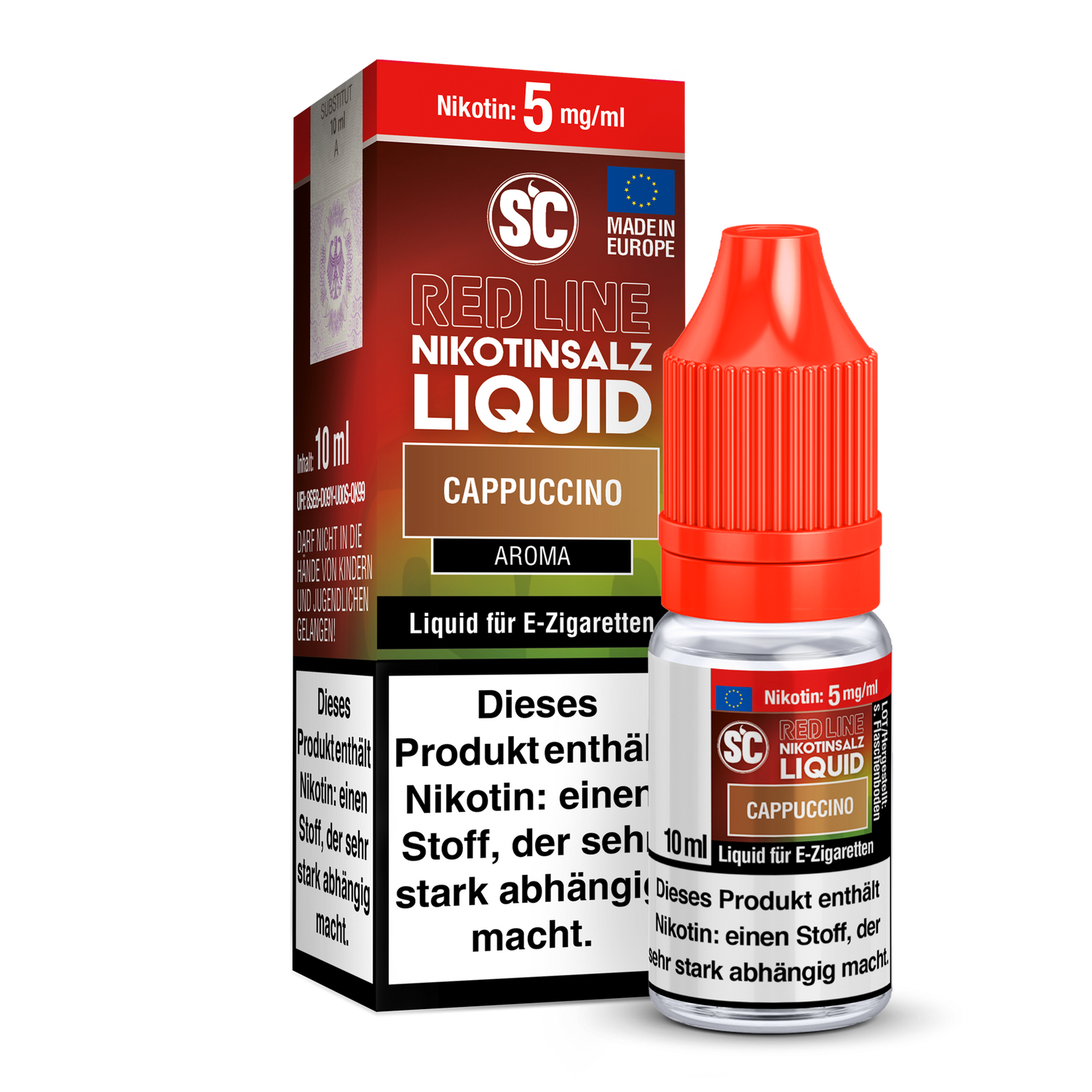 SC Red Line Cappuccino Nikotinsalz Liquid Intensiver Geschmack