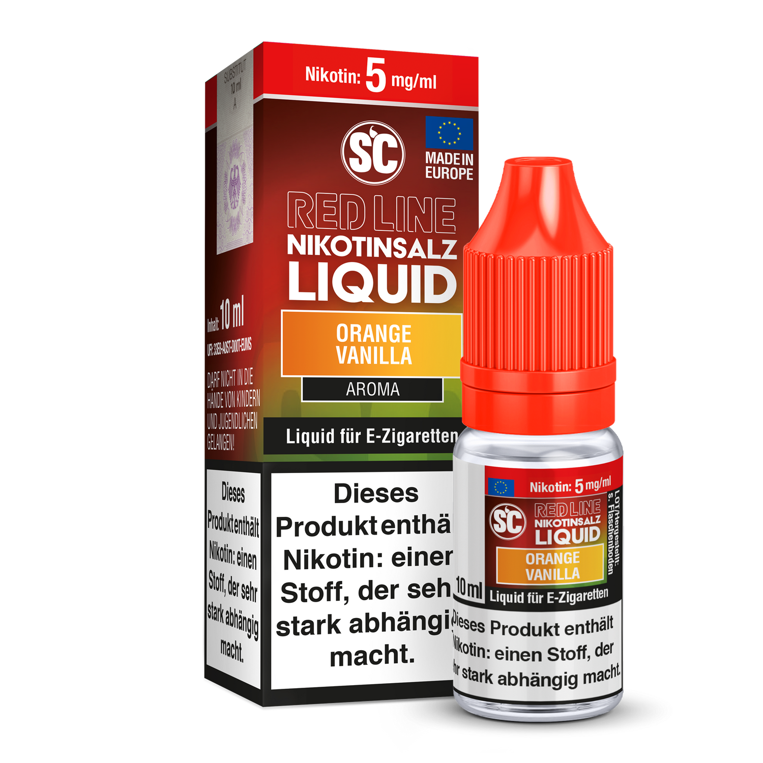SC - Red Line - Orange Vanilla Nikotinsalz Liquid Genuss