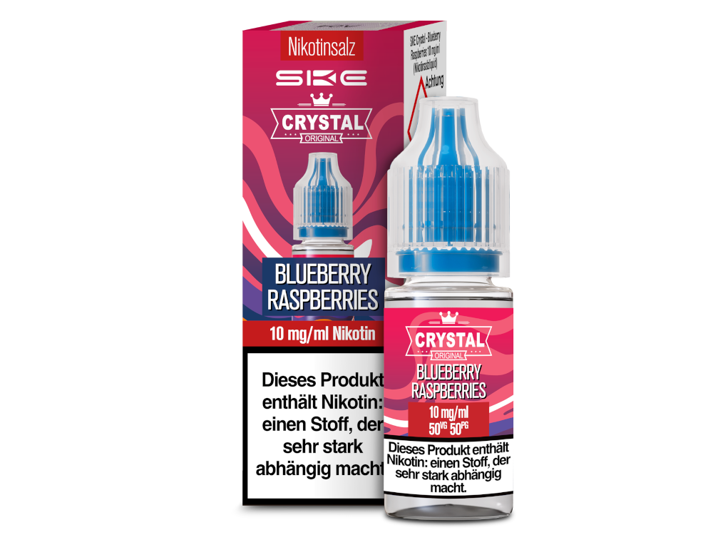 SKE - Crystal - Nikotinsalz Liquid mit Himbeer-Blaubeer-Geschmack