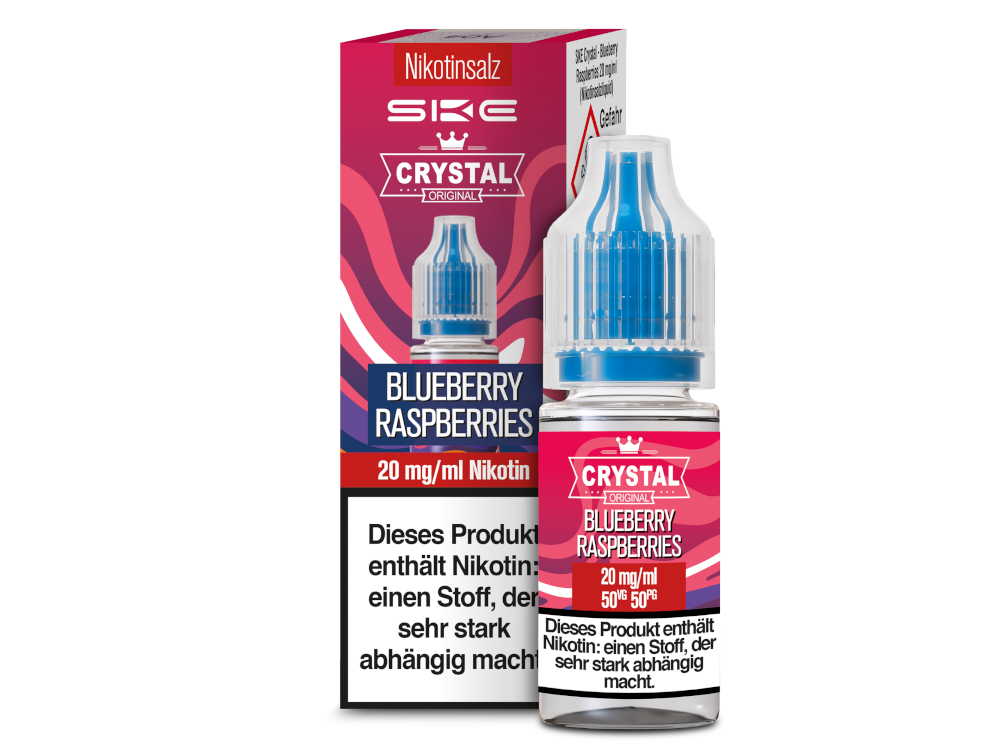 SKE - Crystal - Nikotinsalz Liquid mit Himbeer-Blaubeer-Geschmack