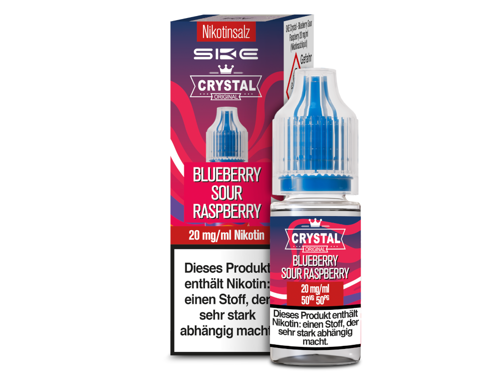 SKE Crystal Nikotinsalz Liquid Blaubeere Himbeere Genuss