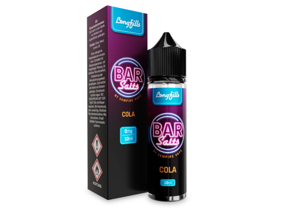 Vampire Vape Bar Salts Cola Longfills 10 ml Geschmacksexplosion