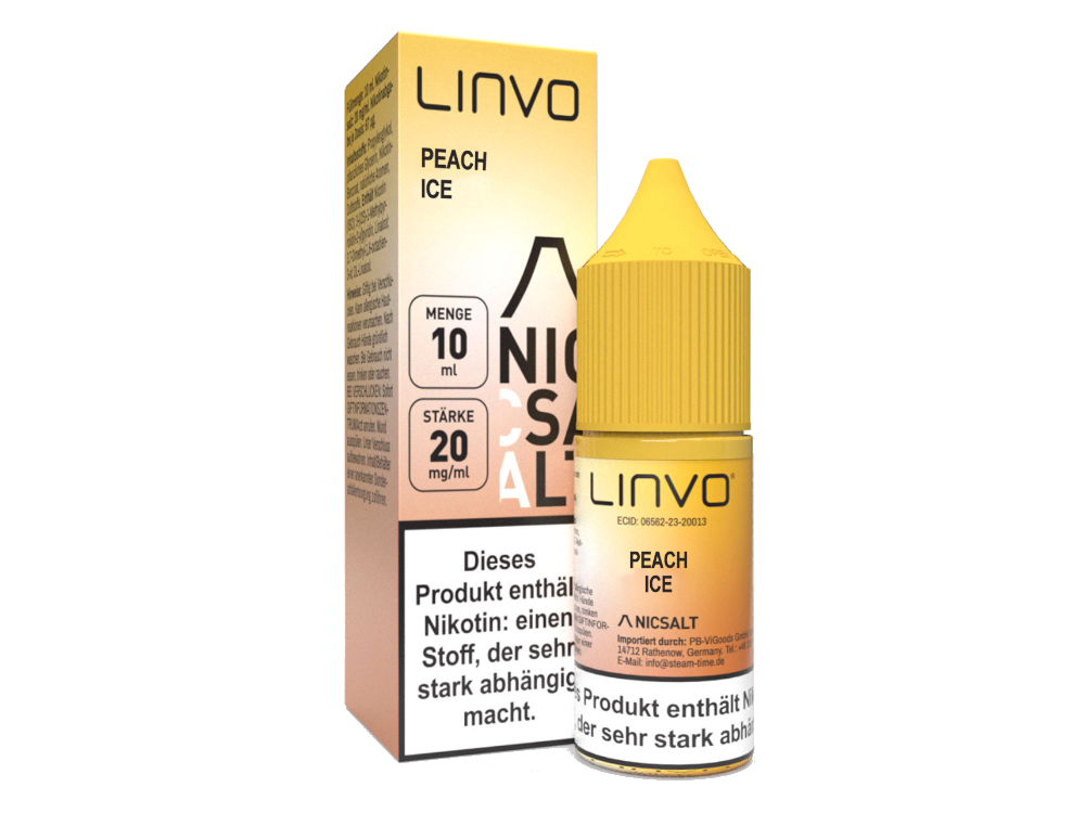 Linvo - Peach Ice Nikotinsalz Liquid 20 mg/ml Frischer Genuss