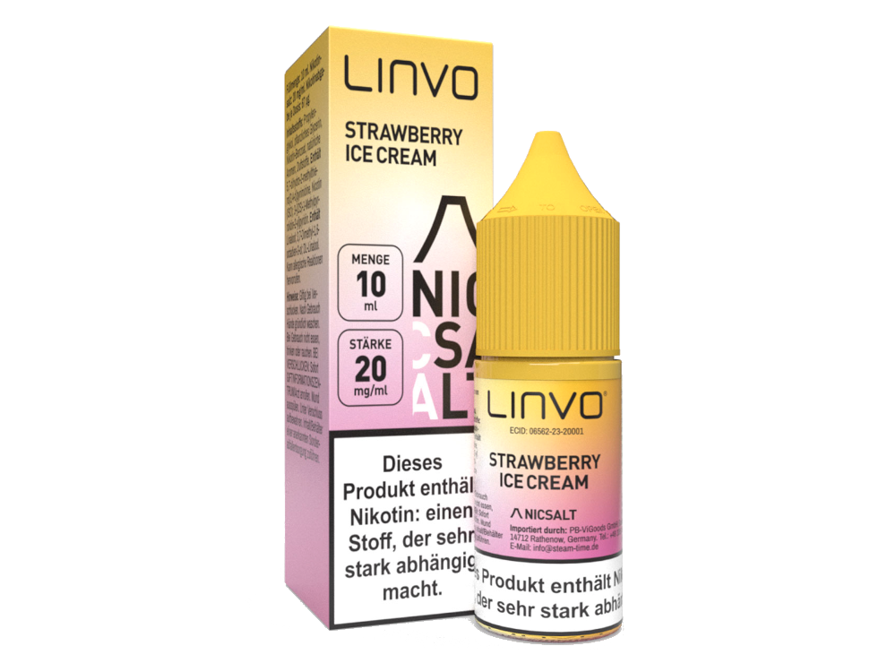 Linvo Erdbeer Eiscreme Nikotinsalz Liquid 20 mg/ml