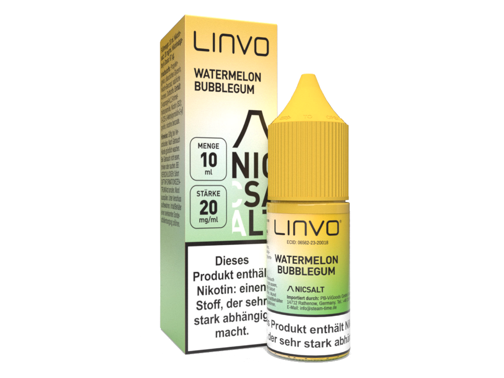 Linvo Nikotinsalz Liquid Wasser-Melonen-Kaugummi 20 mg/ml