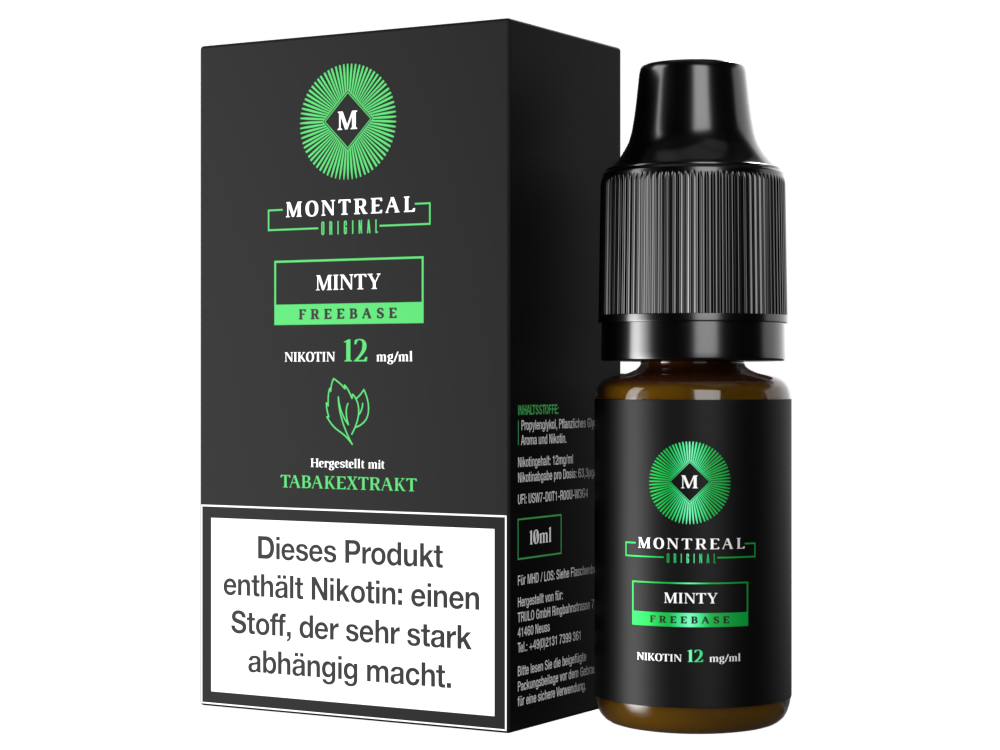 Montreal Original Minty E-Liquid: Milder Menthol-Tabakgeschmack