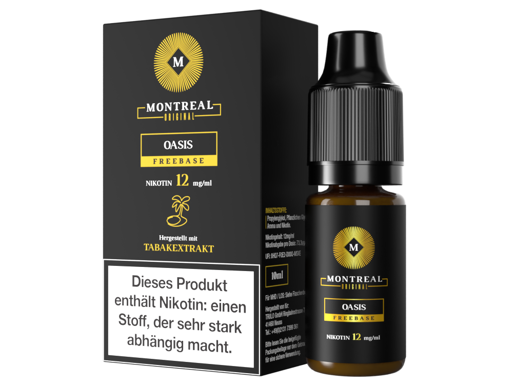 Montreal Original Oasis E-Zigaretten Liquid - Würziger Tabak-Aroma