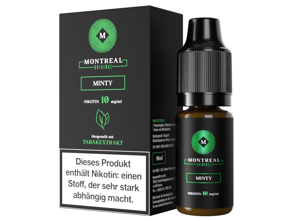 Montreal Original Nikotinsalz Liquid mit Minty Aroma