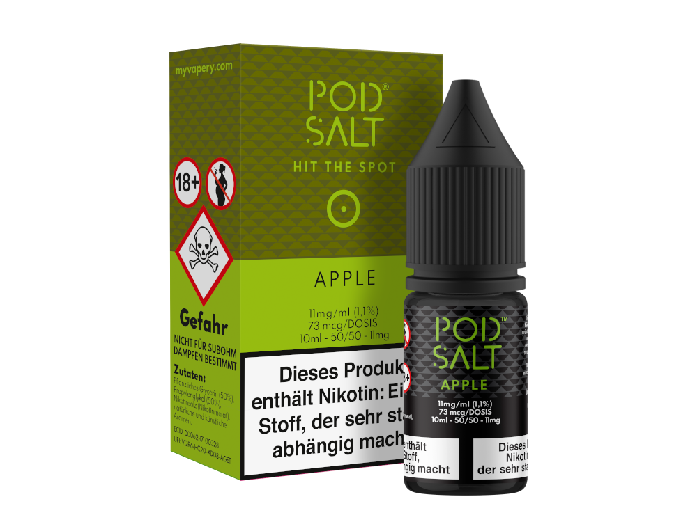 Pod Salt - Apple - Nikotinsalz Liquid für fruchtigen Genuss