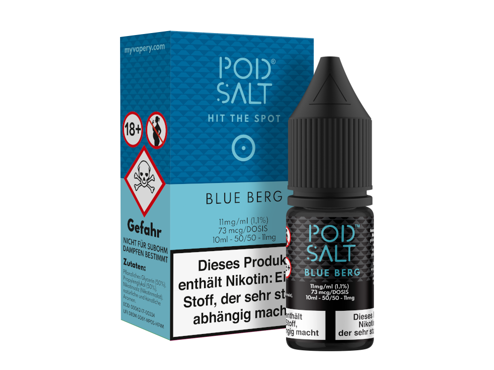 Pod Salt - Blue Berg - Erfrischendes Nikotinsalz Liquid