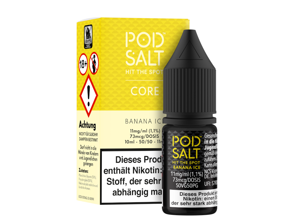 Pod Salt Core - Nikotinsalz Liquid Banana Ice Kühlen Genuss