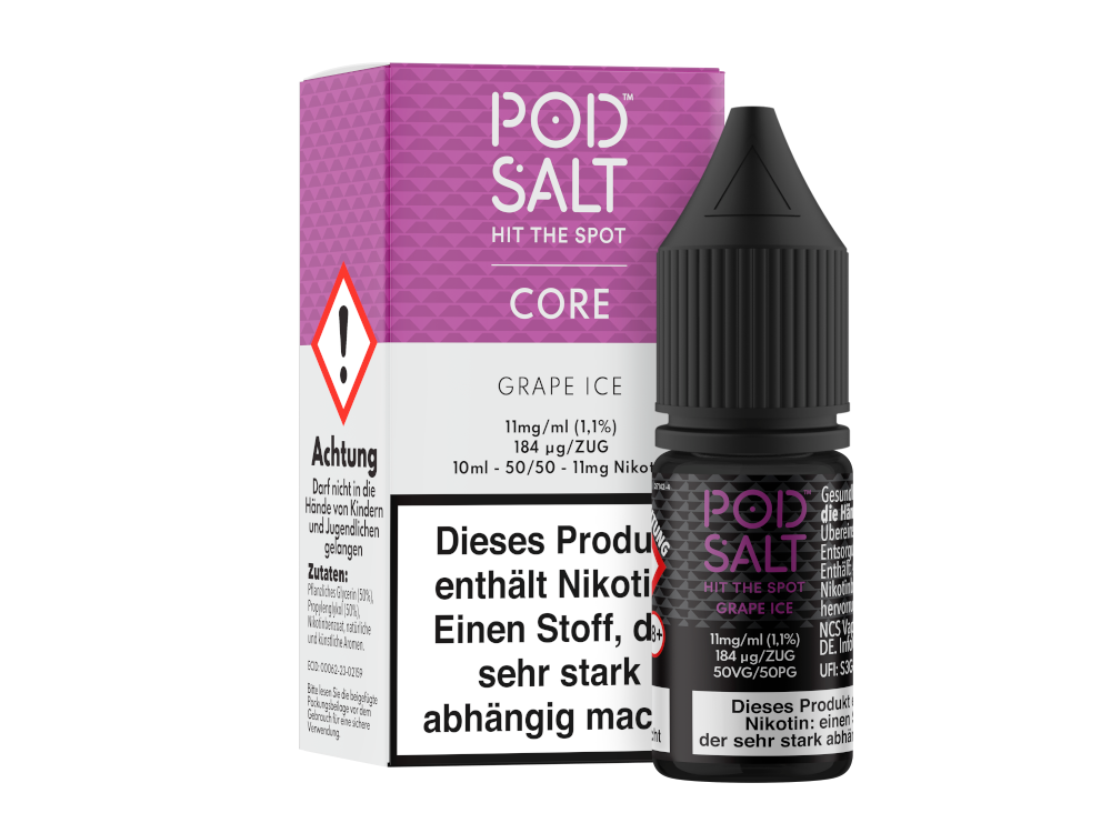 Pod Salt Core - Nikotinsalz Liquid - Grape Ice Frisch