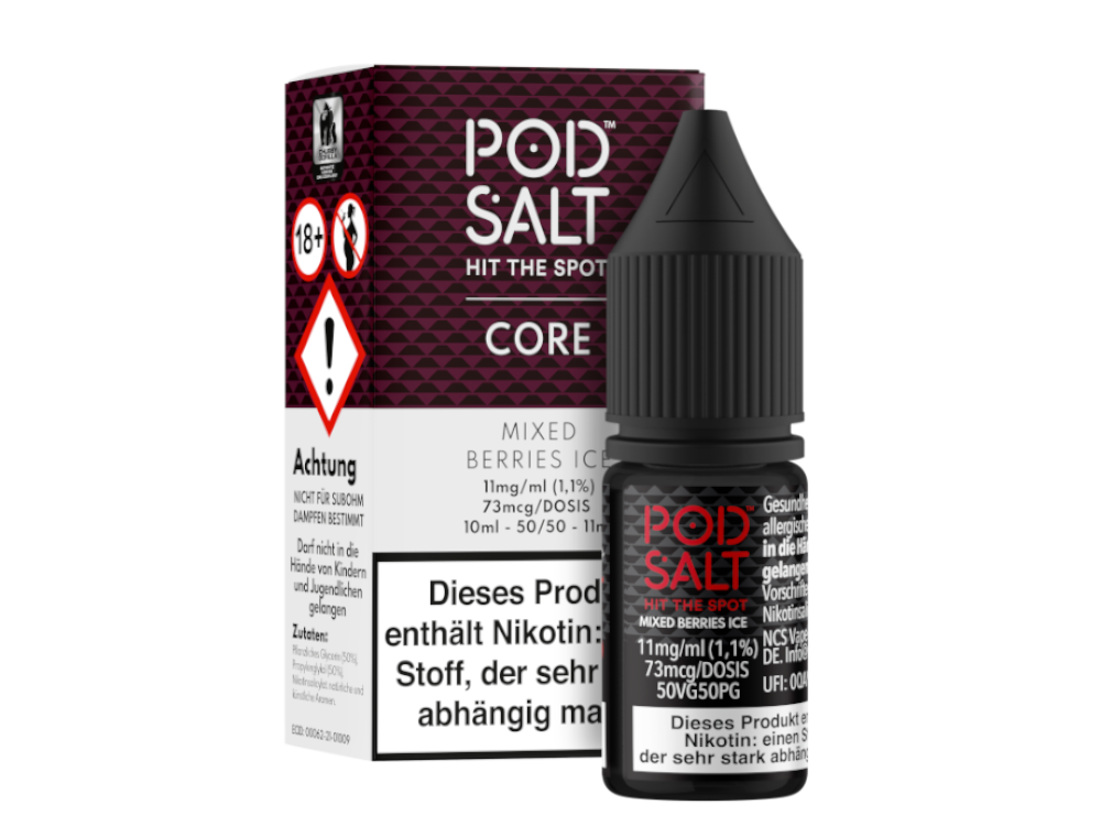Pod Salt Core Nikotinsalz Liquid Mixed Berries Ice Kühlen Genuss