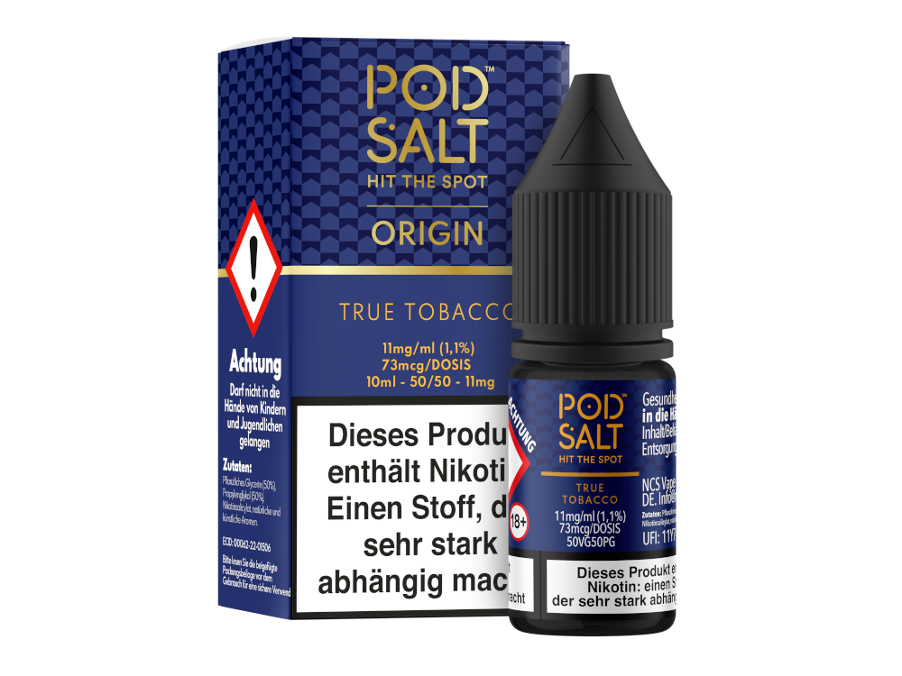 Pod Salt Origin - True Tobacco Nikotinsalz Liquid Genuss