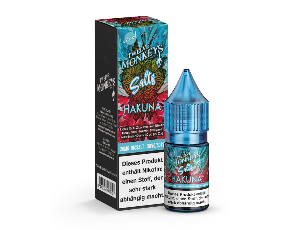 Twelve Monkeys - Iced - Nikotinsalz Liquid - Hakuna 10ml