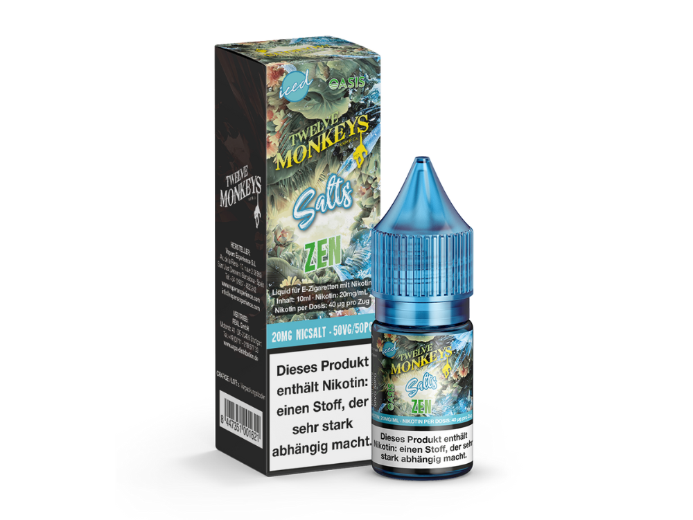 Twelve Monkeys - Iced - Nikotinsalz Liquid - Zen Genuss