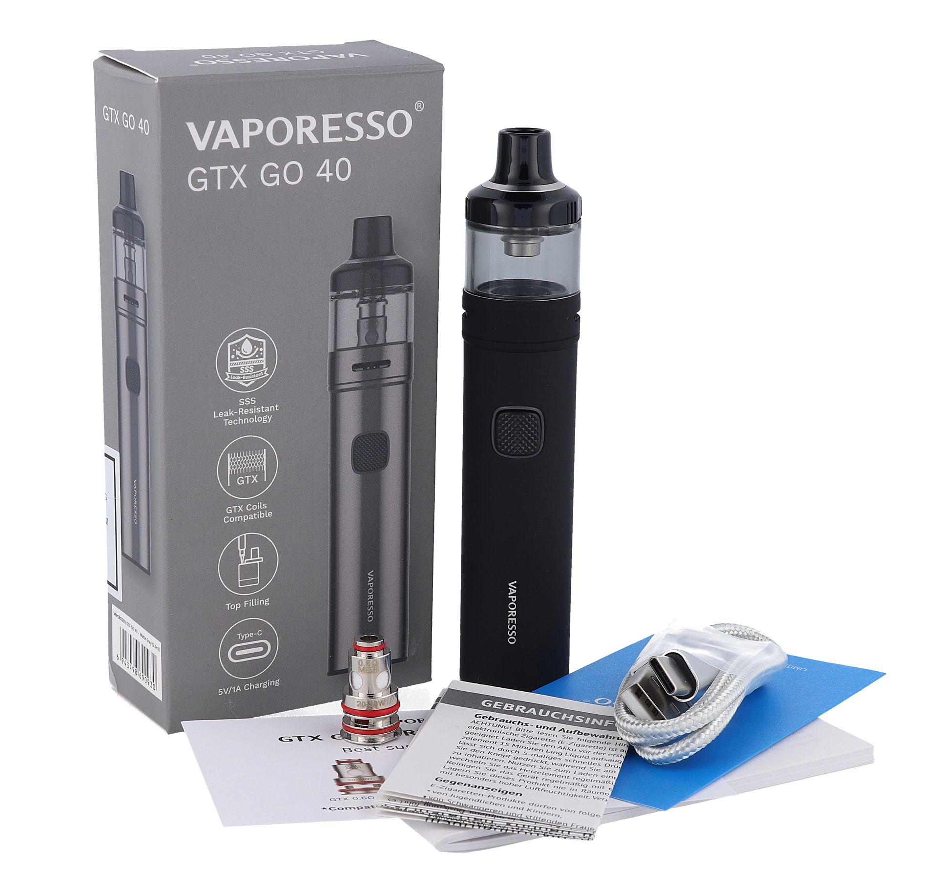 Vaporesso - GTX GO 40 E-Zigaretten Set Mit 1500mAh Akku