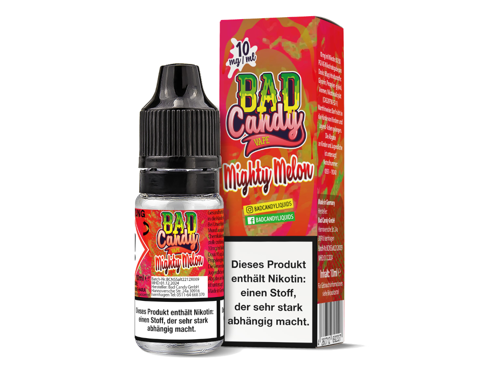 Bad Candy Liquids - Mighty Melon Nikotinsalz Liquid Genuss
