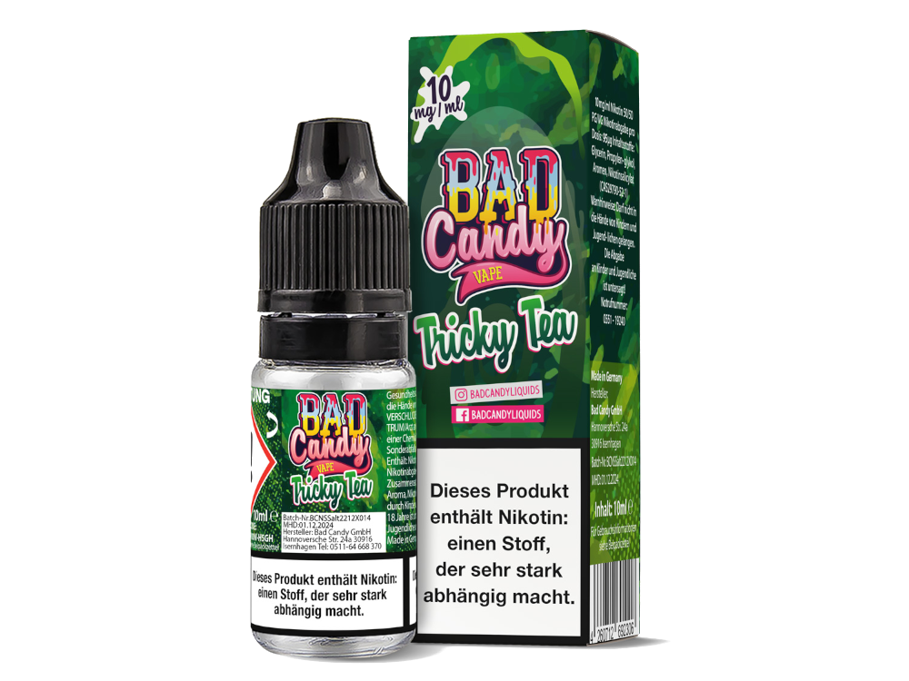Bad Candy Liquids - Tricky Tea Nikotinsalz Liquid Genuss