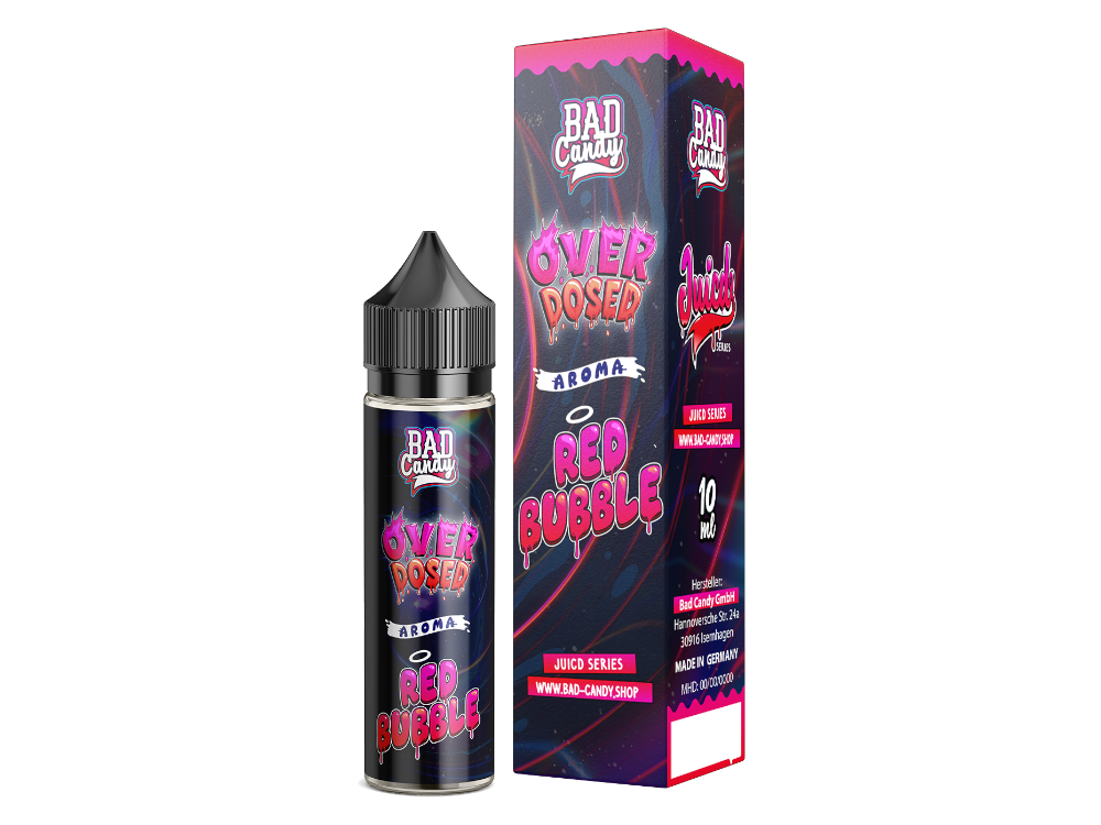 Bad Candy Liquids Red Bubble Aroma 10 ml Kaugummi Genuss