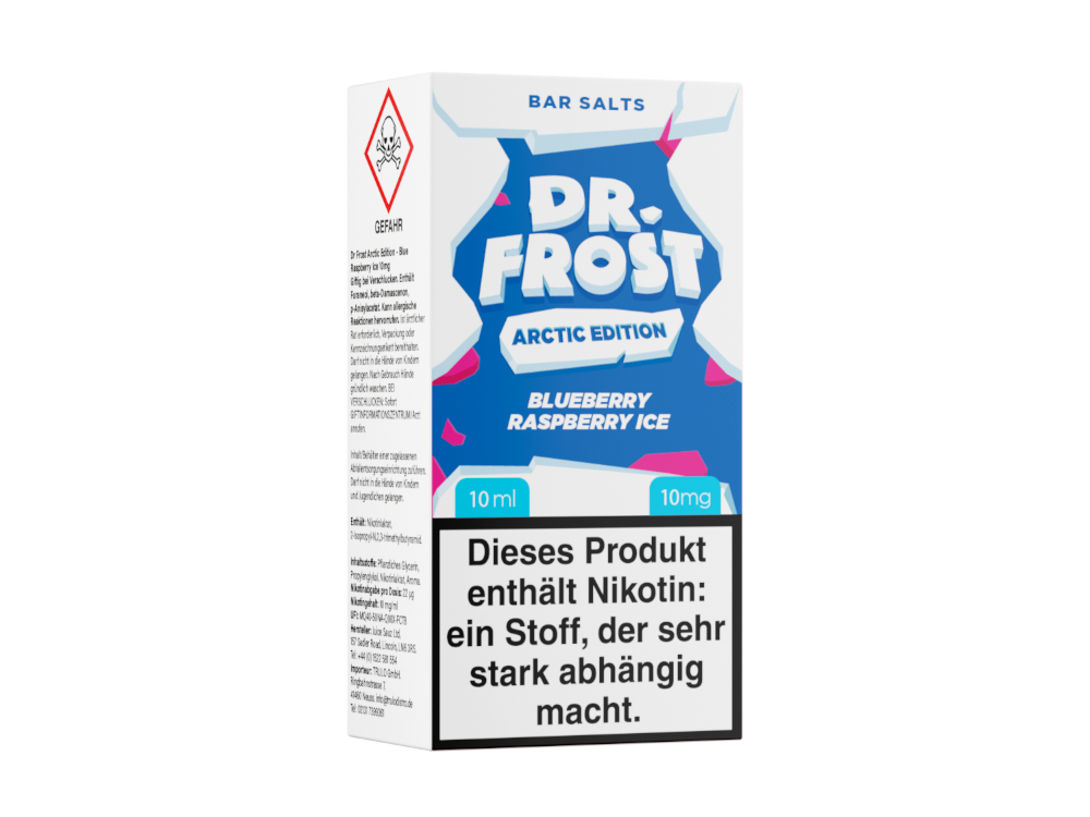 Dr. Frost Nikotinsalz Liquid Blueberry Raspberry Ice Kühle