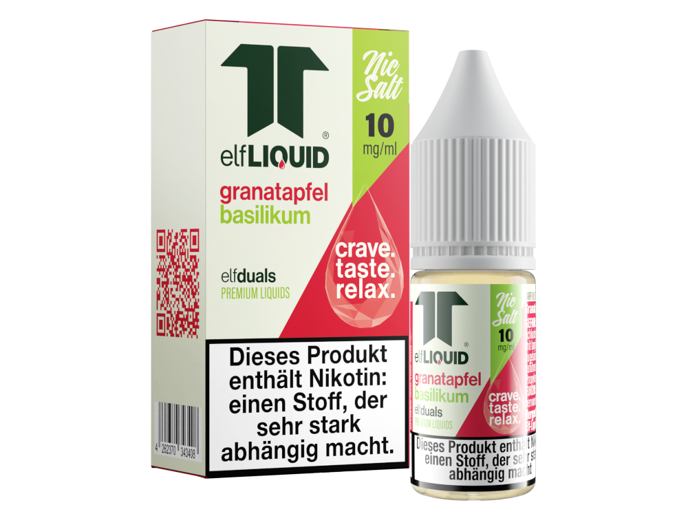 Elf-Liquid - Dual Nikotinsalz 10 mg/ml Granatapfel-Basilikum