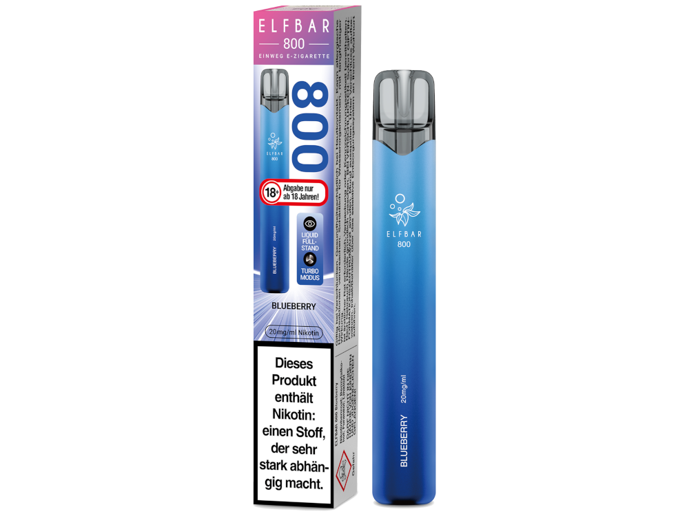 Elfbar 800 Einweg E-Zigarette - Blueberry Geschmack Erleben