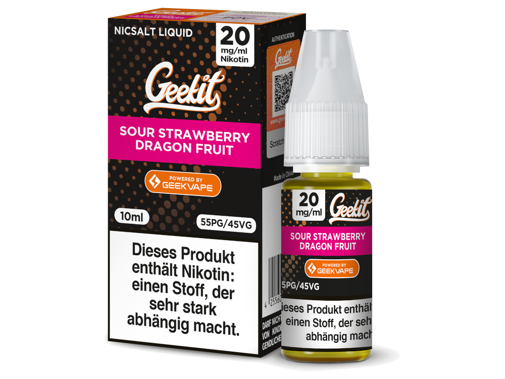 GeekVape - Geekit - Nikotinsalz Liquid - Sour Strawberry Dragon Fruit